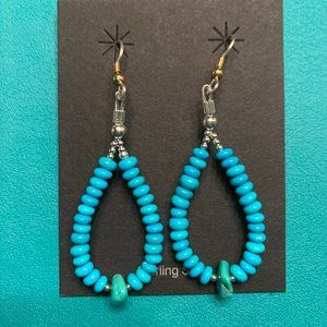Sleeping Beauty turquoise earrings